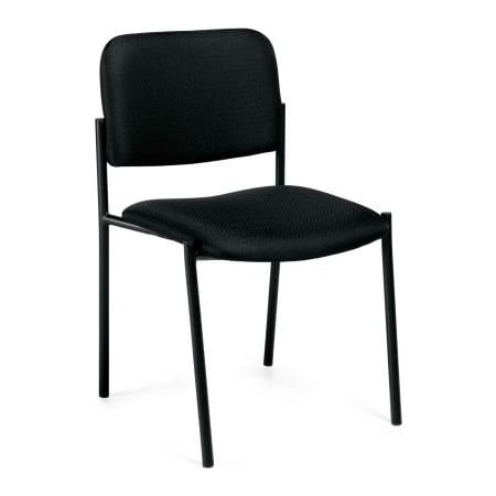Gec Offices to Go Armless Stack Chair - Fabric - Black OTG2748B